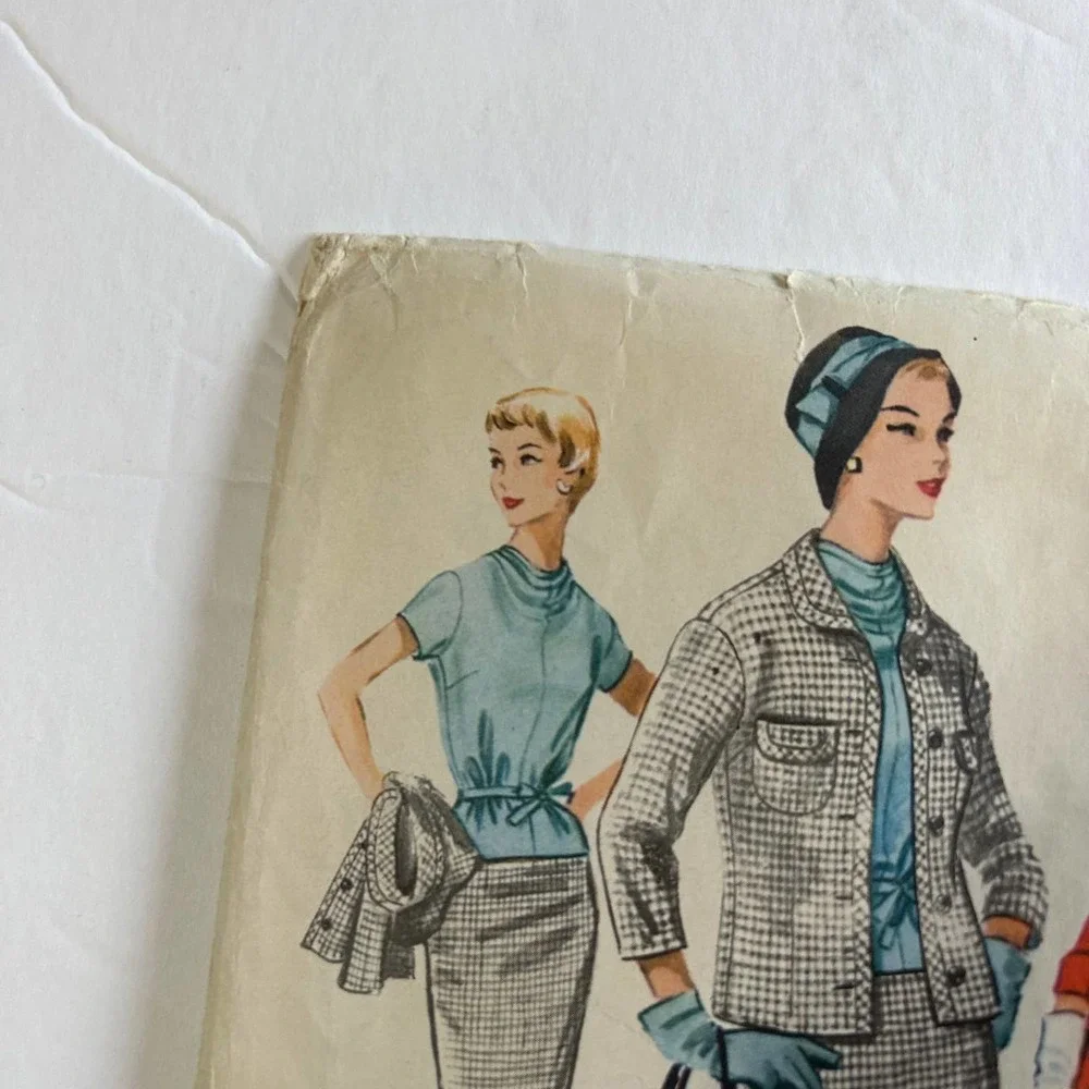 McCalls Vintage 1950's Pattern #4189 Women's 2 Piece Suit &‎ Blouse Size 18 RARE